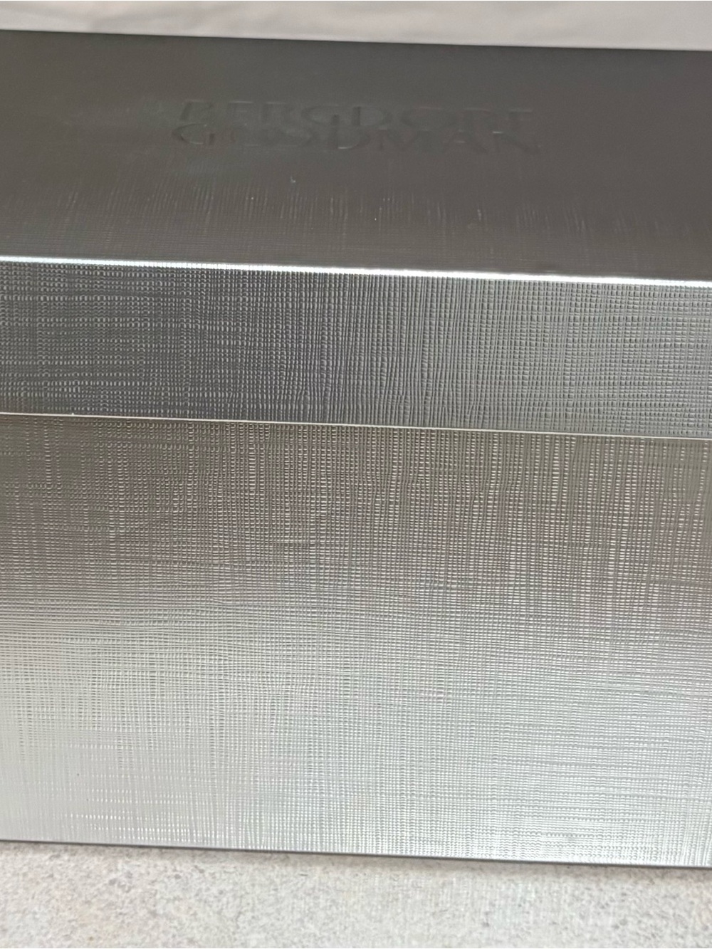 Bergdorf Goodwin Metallic Storage Box in Silver